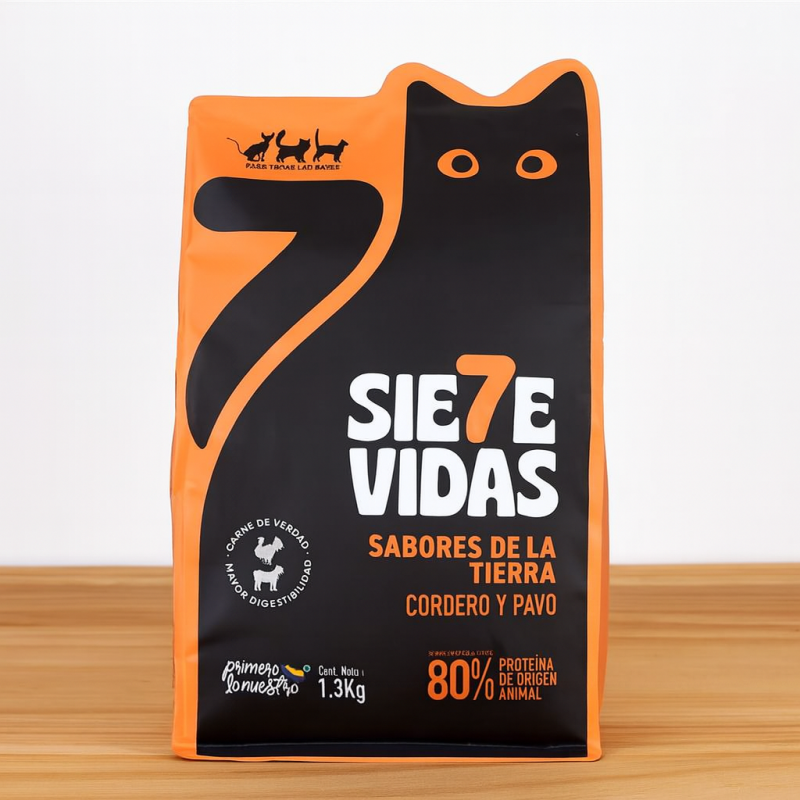 7 VIDAS GATO SABORES DE LA TIERRA _ TAMAÑO X 1.3 KG