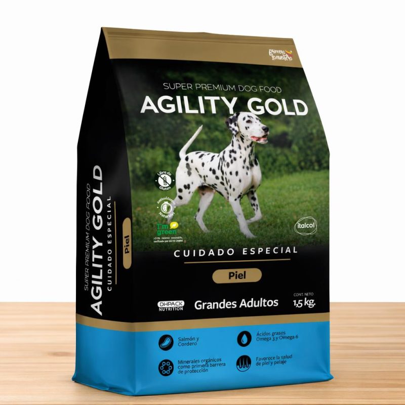 AGILITY GOLD PIEL GRANDES ADULTO _ TAMAÑO X 1.5 KG