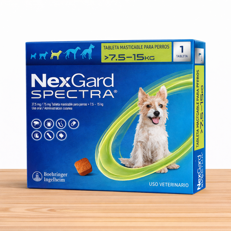 NEXGARD SPECTRA 7.5 - 15 KG / VERDE