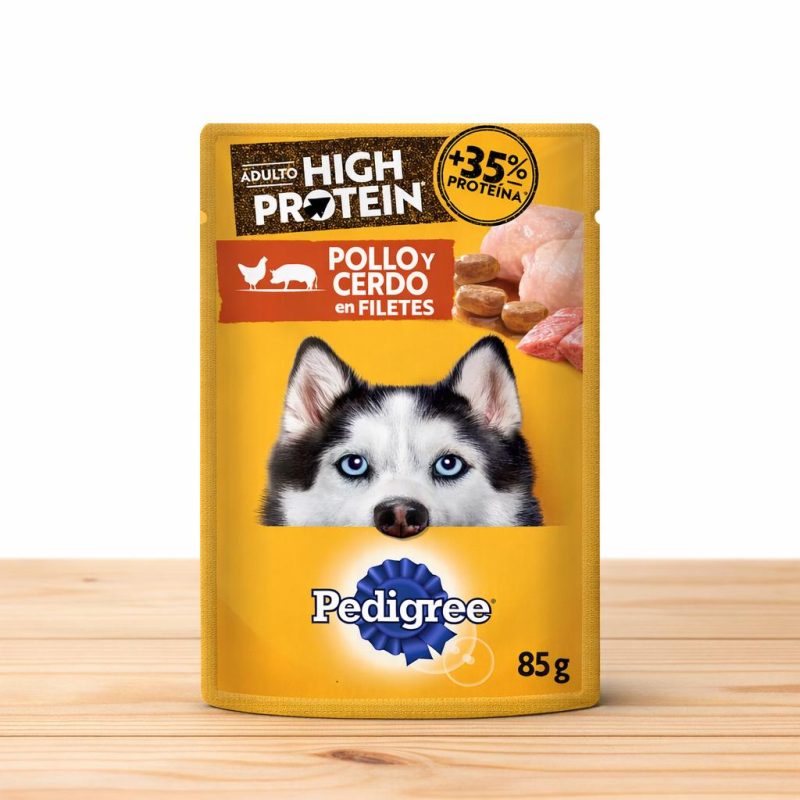 POUCHE PEDIGREE ADULTO HIGH PROTEIN X 85 GR _ SABOR POLLO/CERDO