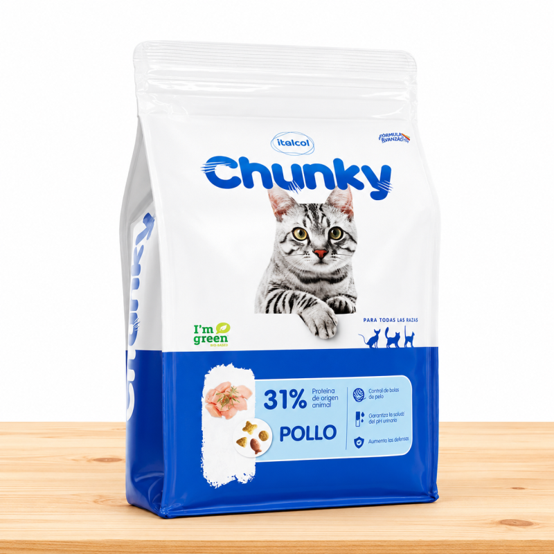 CHUNKY GATO ADULTO POLLO _ TAMAÑO X 8 KG