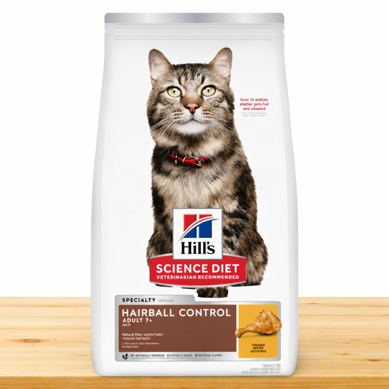 HILLS FELINE ADULTO HAIRBALL +7 X 3.5 LB