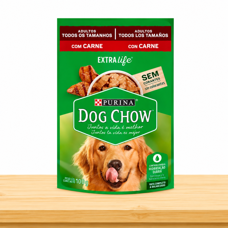 POUCHE DOG CHOW ADULTO X 100 GR _ SABOR CARNE