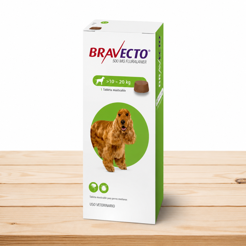 BRAVECTO 10 - 20 KG / VERDE (500MG)