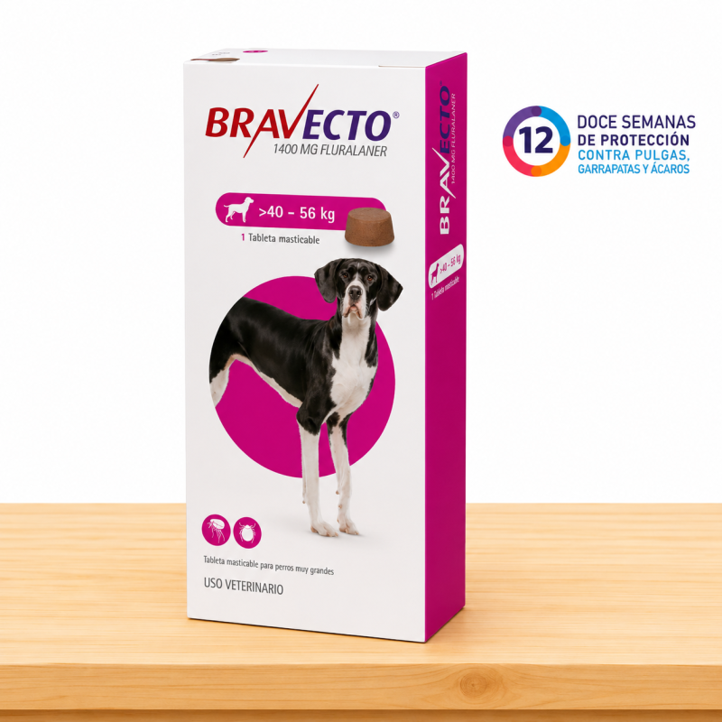 BRAVECTO 40 - 56 KG / FUCSIA (1.400MG)