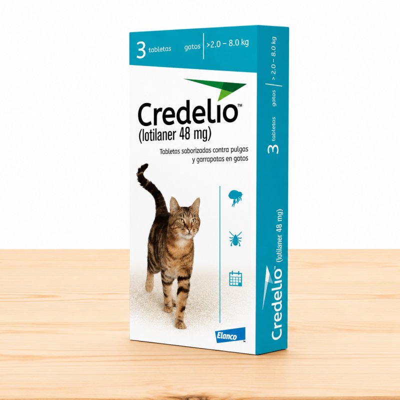 CREDELIO GATO 2 - 8 KG / AZUL (48 MG) X UND