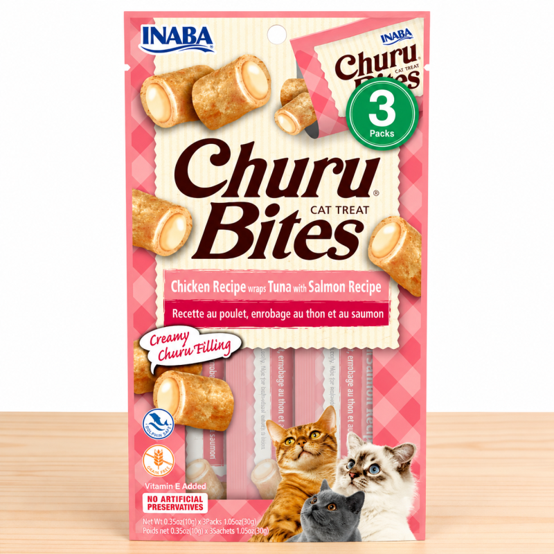 CHURU BITES GATO PAQ X 3 UND _ SABOR CHICKEN/TUNA/SALMON
