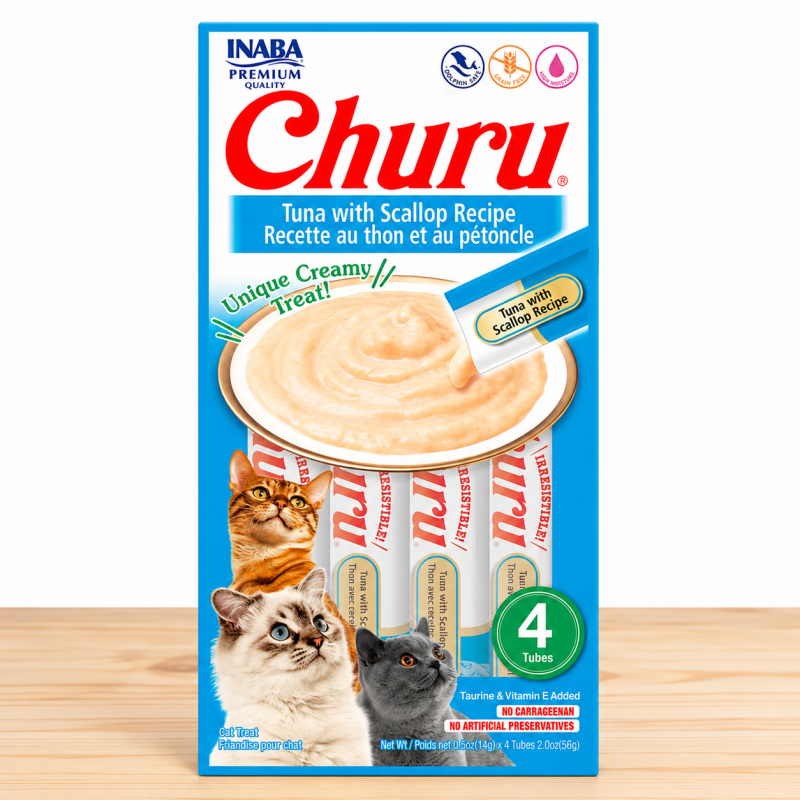 CHURU GATO X 4 UND _ SABOR TUNA/SCALLOP