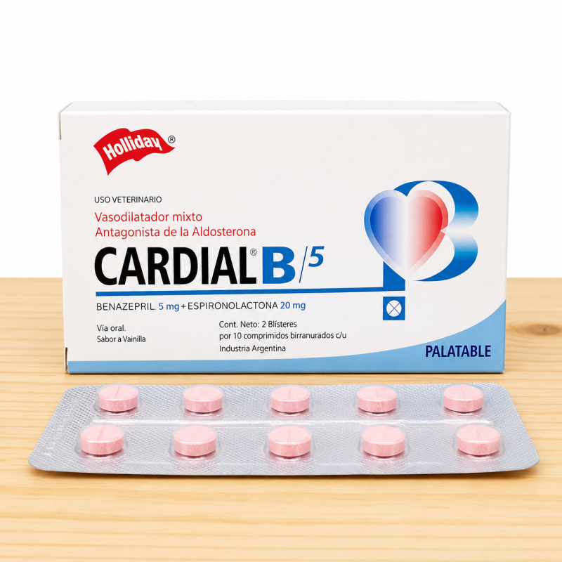 CARDIAL B/5 MG _ TAMAÑO X CAJA 20 UND