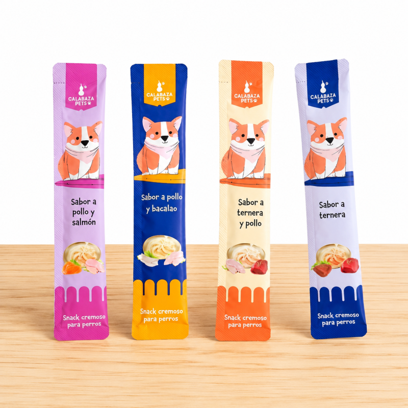 SNACK CREMOSO PERRO CALABAZA _ SABOR TERNERA/POLLO