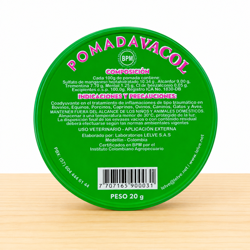 VACOL POMADA _ TAMAÑO X 20 GR