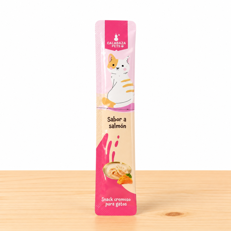 SNACK CREMOSO GATO CALABAZA _ SABOR SALMON