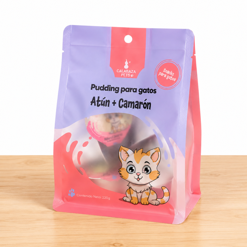 PUDDING PARA GATOS X 220 GR _ SABOR ATUN/CAMARON
