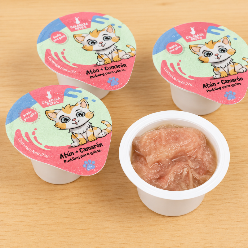 PUDDING PARA GATOS X UND _ SABOR ATUN/CAMARON
