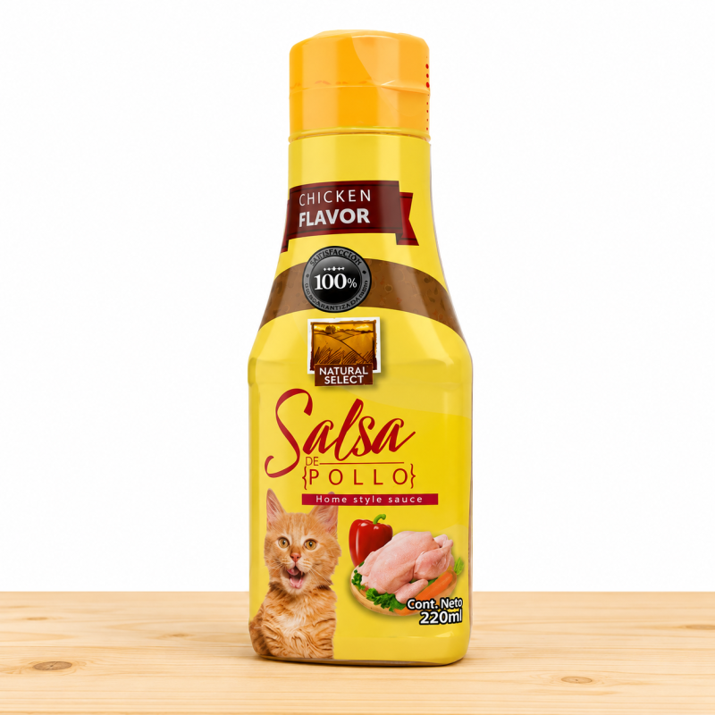 NATURAL SELECT SALSA GATOS X 220 ML _ SABOR POLLO