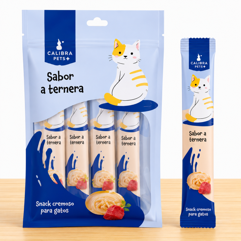 SNACK CREMOSO GATO CALABAZA X 5 UND_ SABOR TERNERA