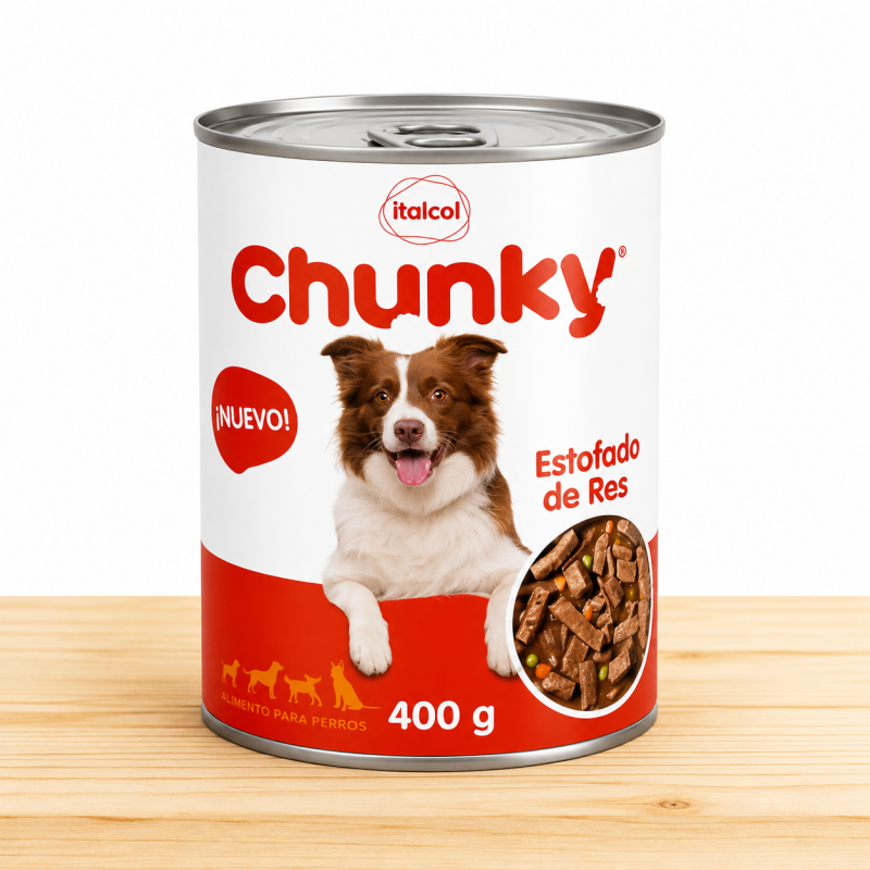 CHUNKY LATA ESTOFADO DE RES X 400 GR