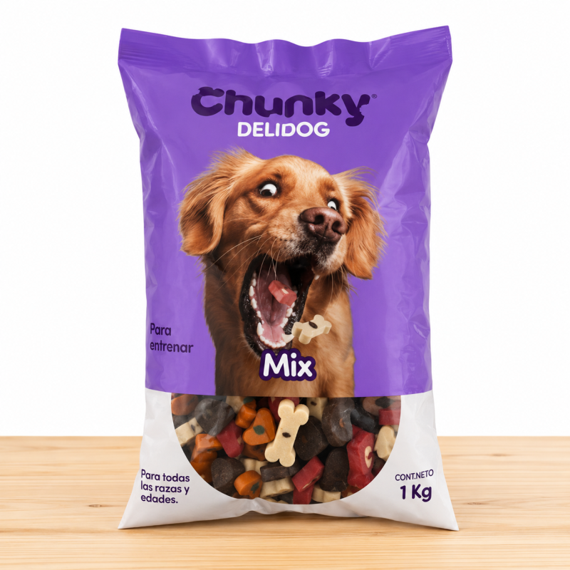 DELIDOG MIX _ TAMAÑO X PAQ 1 KG (420 UND)
