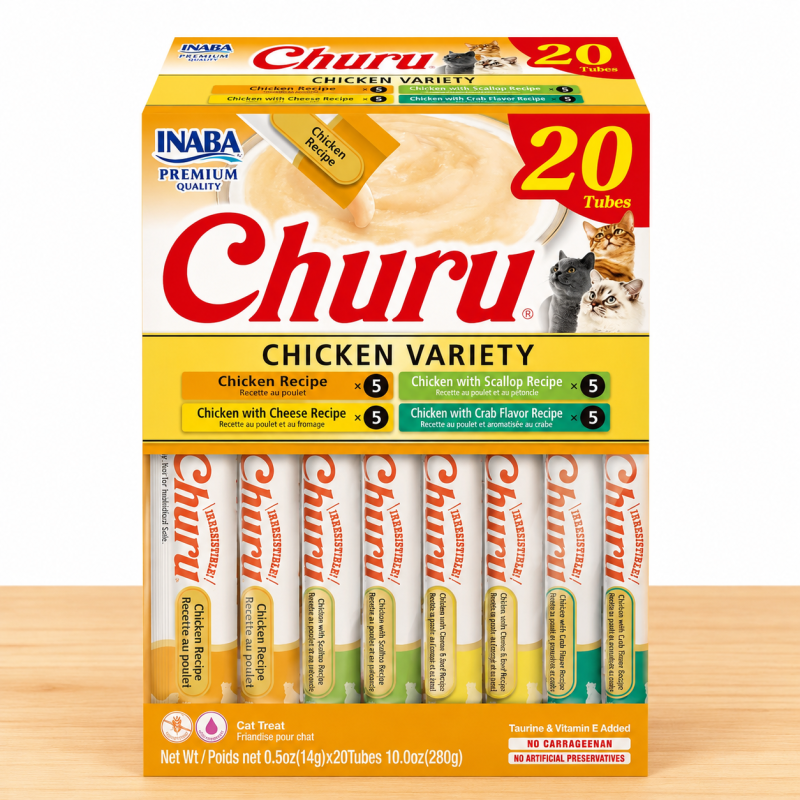 CHURU VARIETY CAJA X 20 UND _ SABOR CHICKEN VARIETY