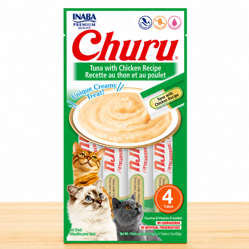 CHURU GATO X 4 UND _ SABOR TUNA/CHICKEN