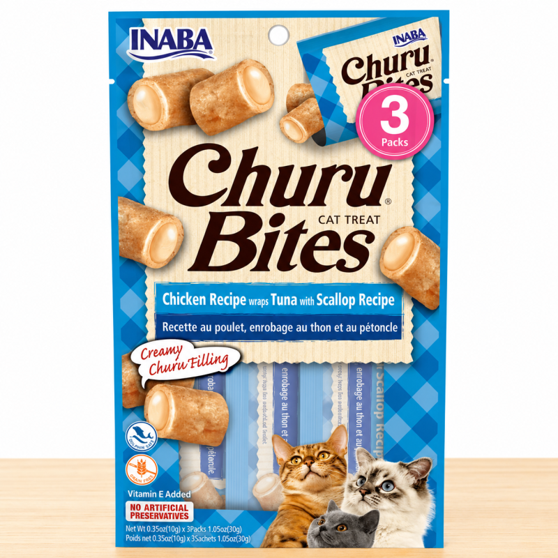 CHURU BITES GATO PAQ X 3 UND _ SABOR CHICKEN/TUNA/SCALLOP