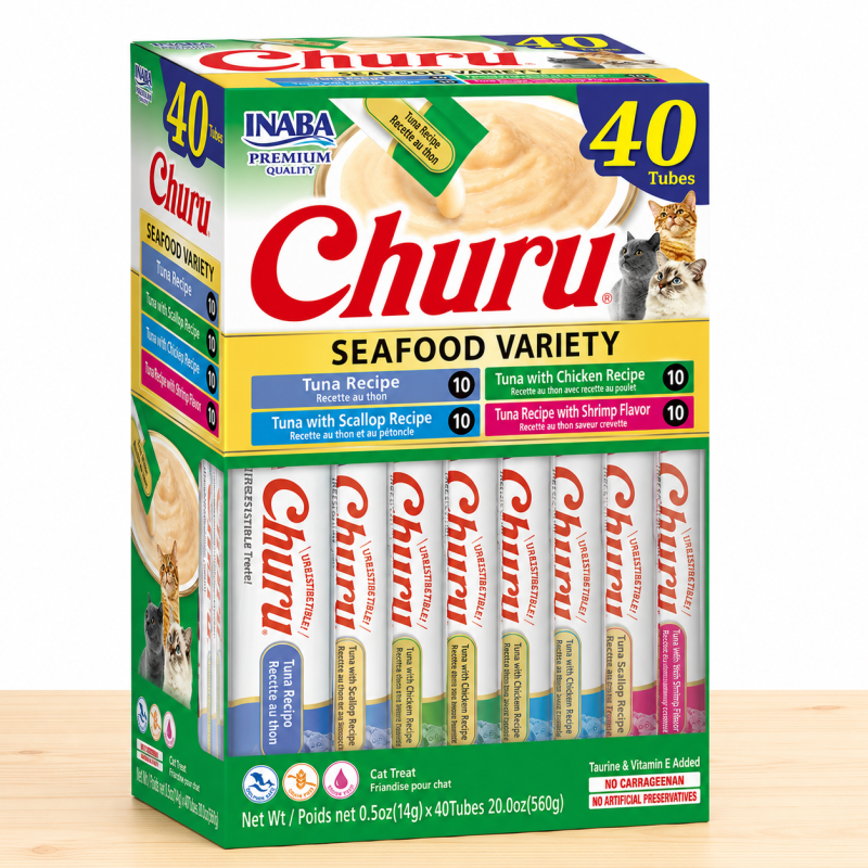 CHURU VARIETY CAJA X 40 UND _ SABOR SEAFOOD VARIETY