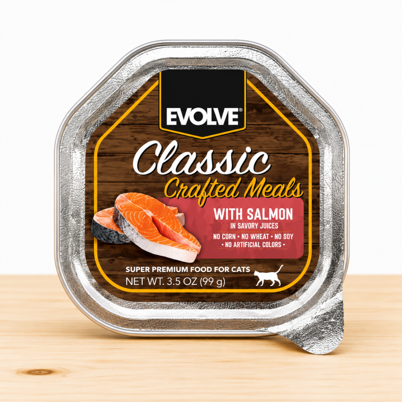 EVOLVE CAT CLASSIC CRAFTED LATA X 100 GR _ SABOR SALMON
