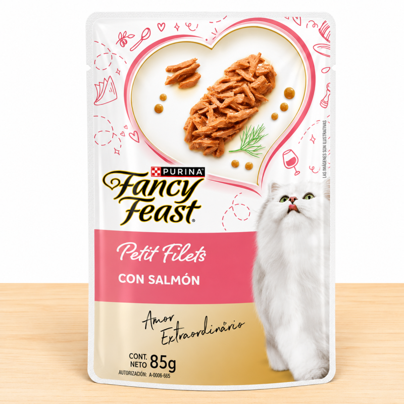POUCHE FANCY FEAST X 75 GR _ SABOR FILETES CON SALMON