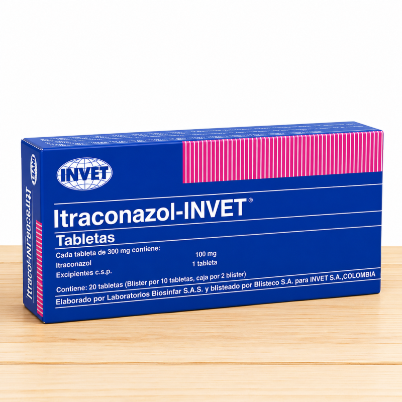 ITRACONAZOL (INVET) _ TAMAÑO X BLISTER 10 UND