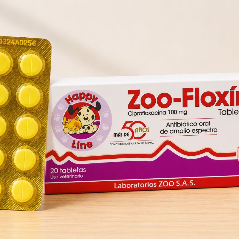 ZOOFLOXIN (CIPROFLOXACINA 100 MG) _ TAMAÑO X UND