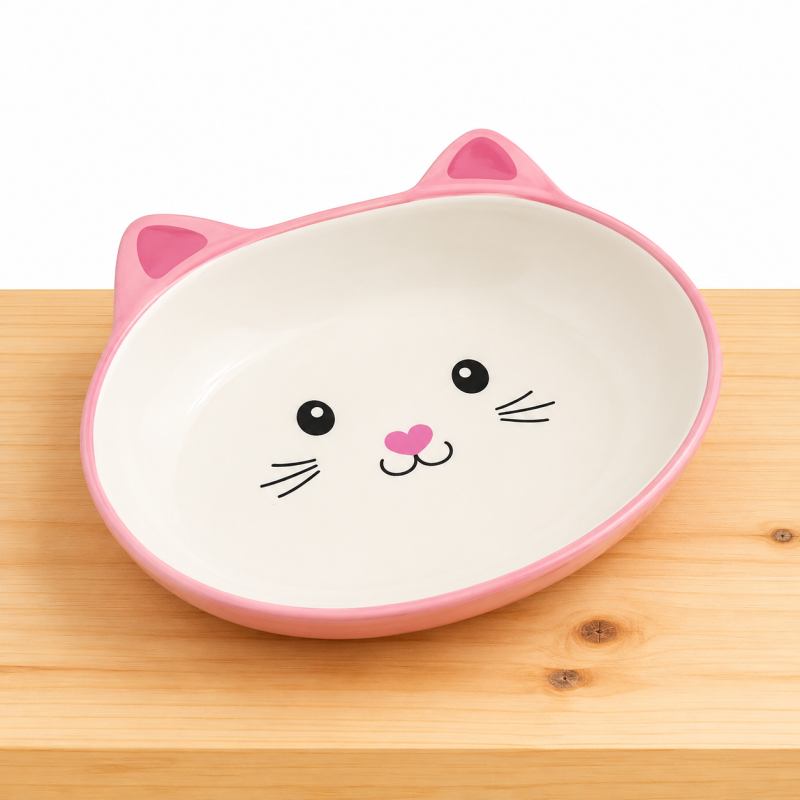 COMEDERO CERAMICA PLANO GATO