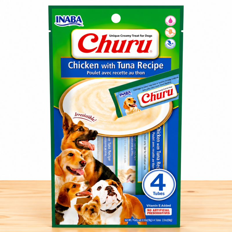 CHURU PERRO X 4 UND _ SABOR CHICKEN/TUNA