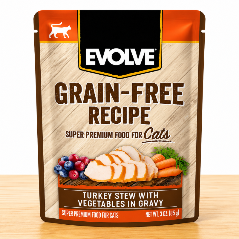 POUCHE EVOLVE CAT X 85 GR _ SABOR PAVO