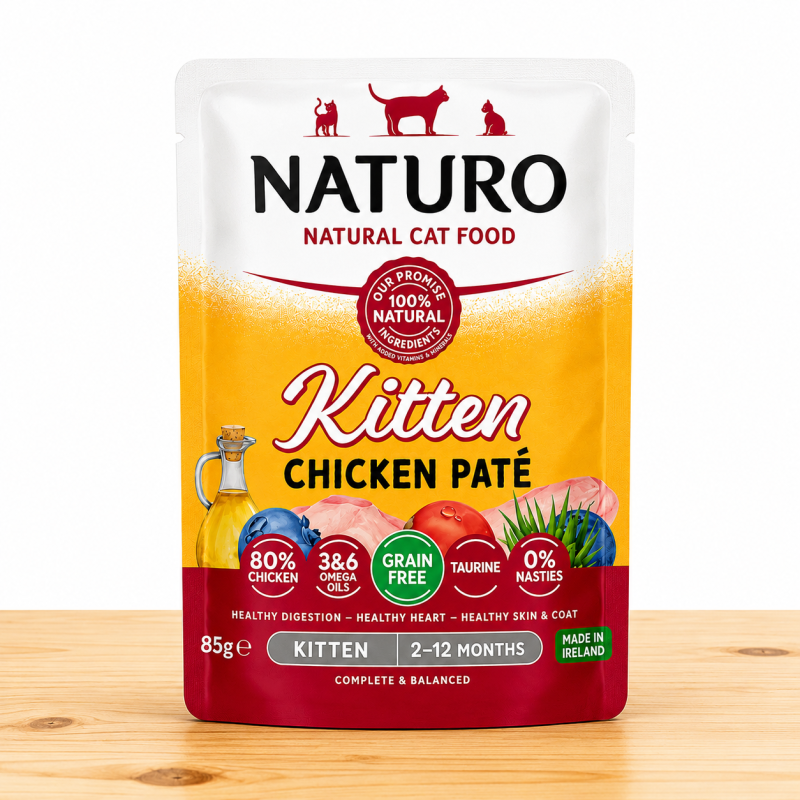 POUCHE GATO NATURO X 85 GR KITTEN _ SABOR PATE POLLO