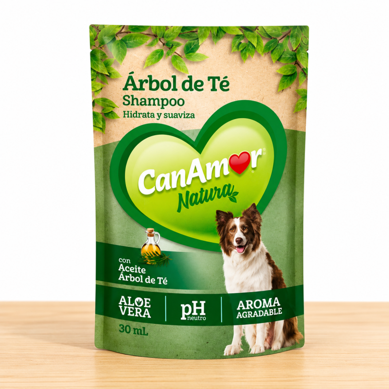 SHAMPOO CANAMOR ARBOL DE TE PERRO _ TAMAÑO X SOBRE 30 ML