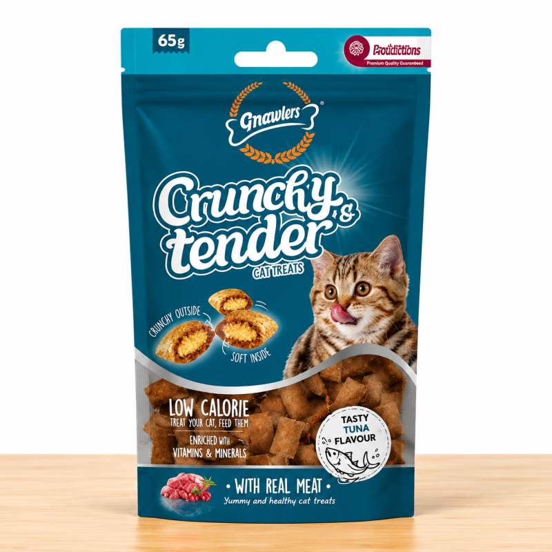 GALLETAS GATO CRUNCHY & TENDER X X 65 GR _ SABOR TUNA