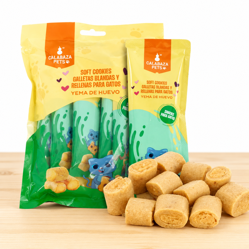 SOFT COOKIES GATO PAQUETE X 5 UND _ SABOR YEMA DE HUEVO