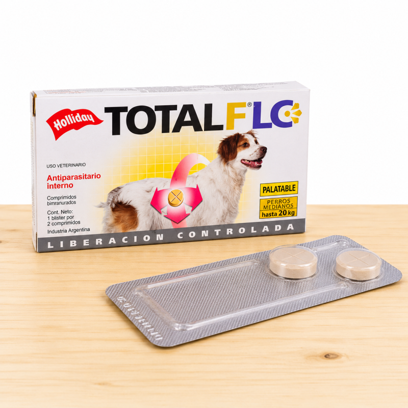 TOTAL FLC PERRO MEDIANO (10-20 KG) _ TAMAÑO X BLISTER 2 TAB
