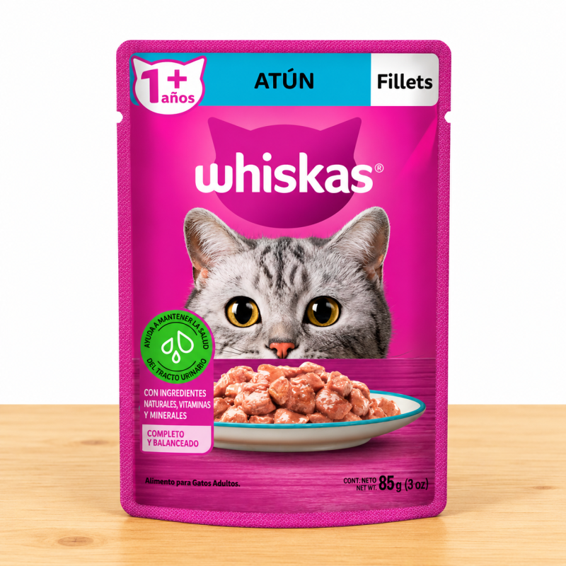 POUCHE WHISKAS ADULTO X 85 GR _ SABOR ATUN