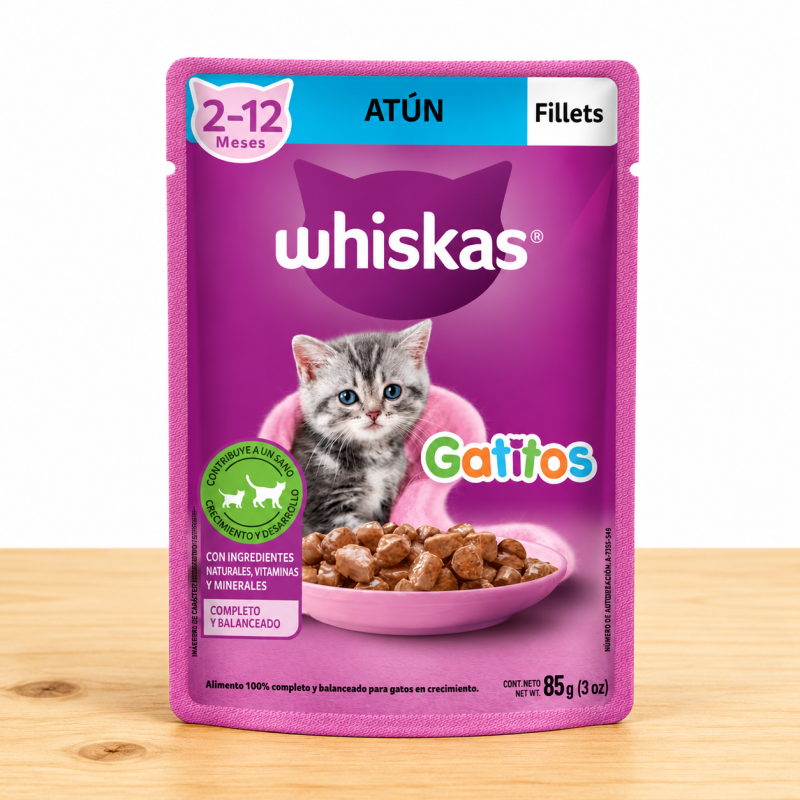 POUCHE WHISKAS GATITOS X 85 GR _ SABOR ATUN