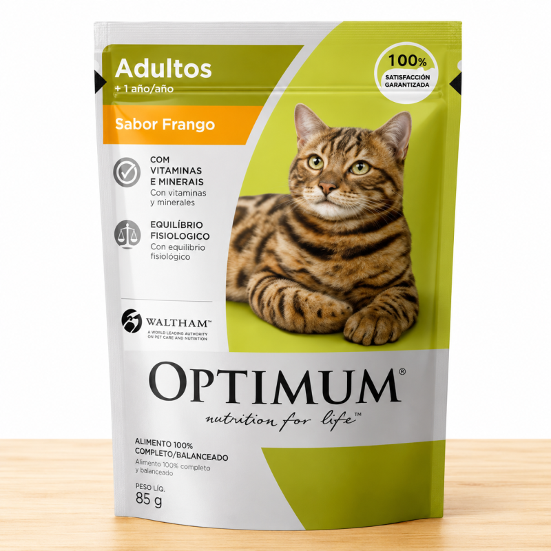 POUCHE OPTIMUM GATO ADULTO X 85 GR _ SABOR POLLO