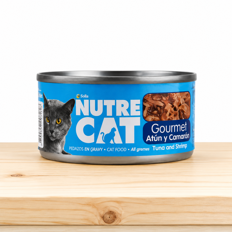 NUTRECAT LATA X 85 GR _ SABOR ATUN/CAMARON