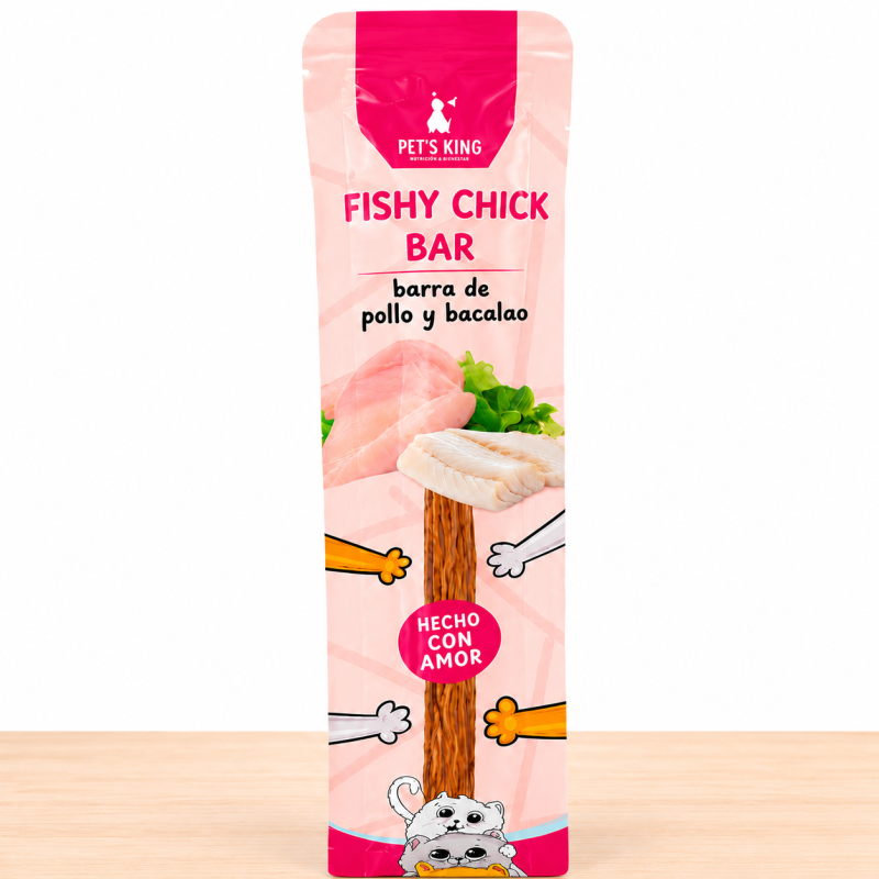 BARRA FISHY CHICK BAR X UND _ SABOR POLLO/BACALAO