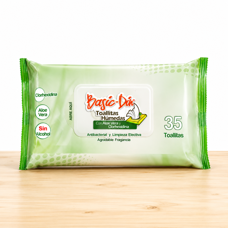 PAÑOS HUMEDOS BASIC-DIN X 35 UND
