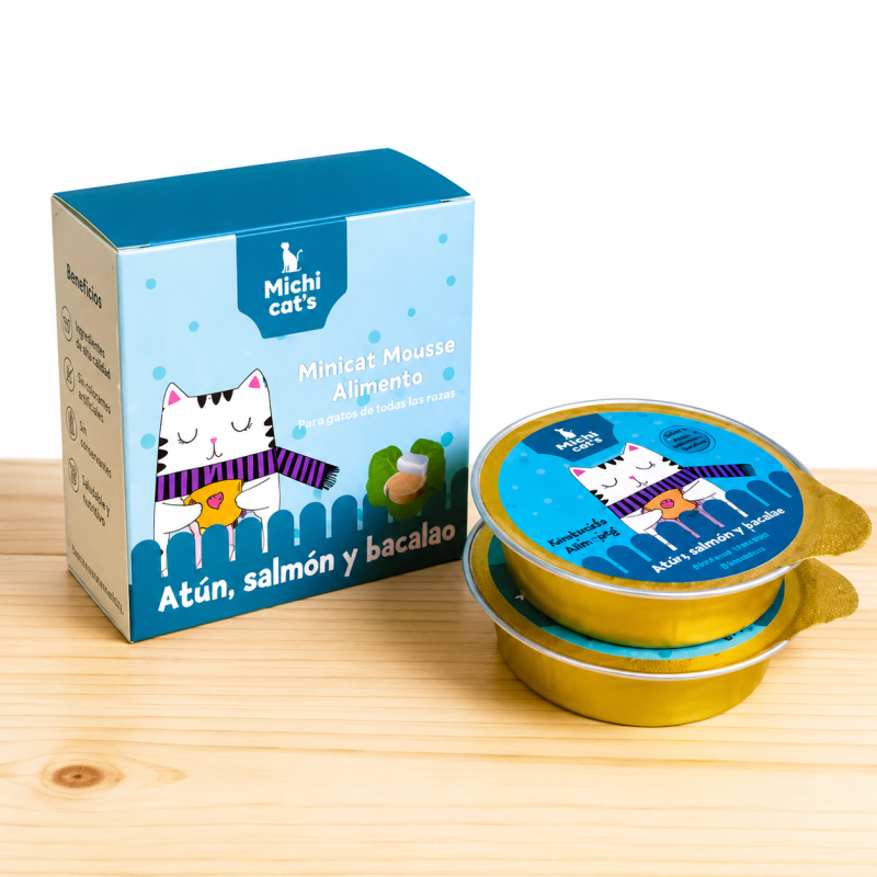 MINICAN MOUSSE GATO X UND 30 GR _ SABOR ATUN/SALMON/BACALAO
