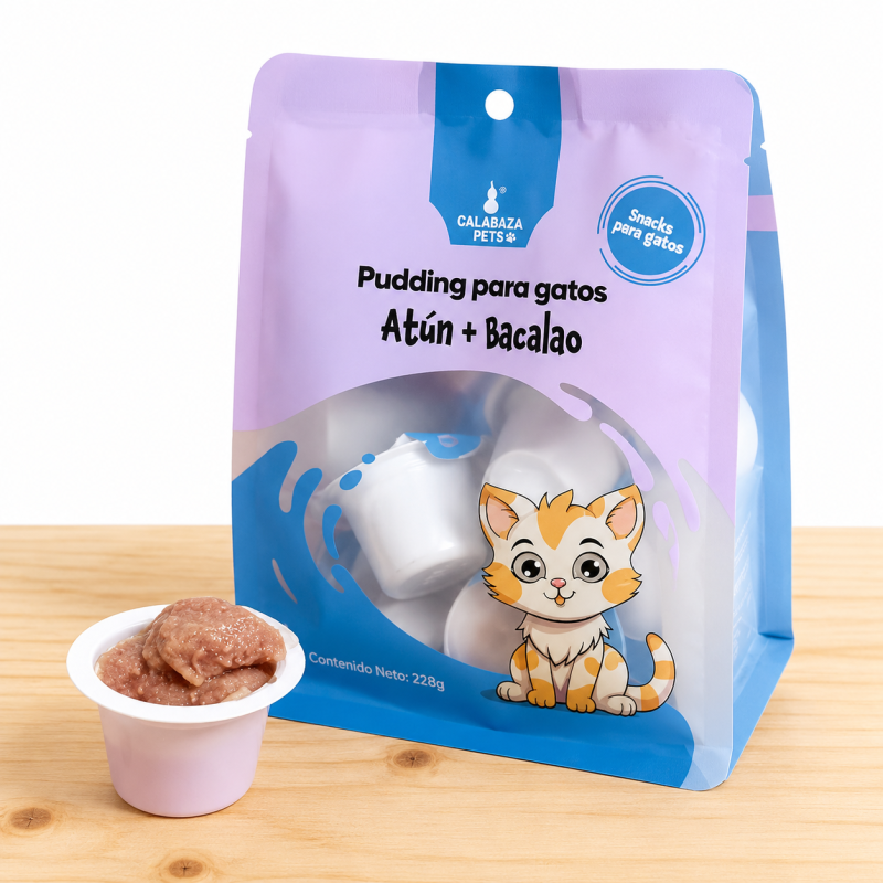 PUDDING PARA GATOS X UND _ SABOR ATUN/BACALAO