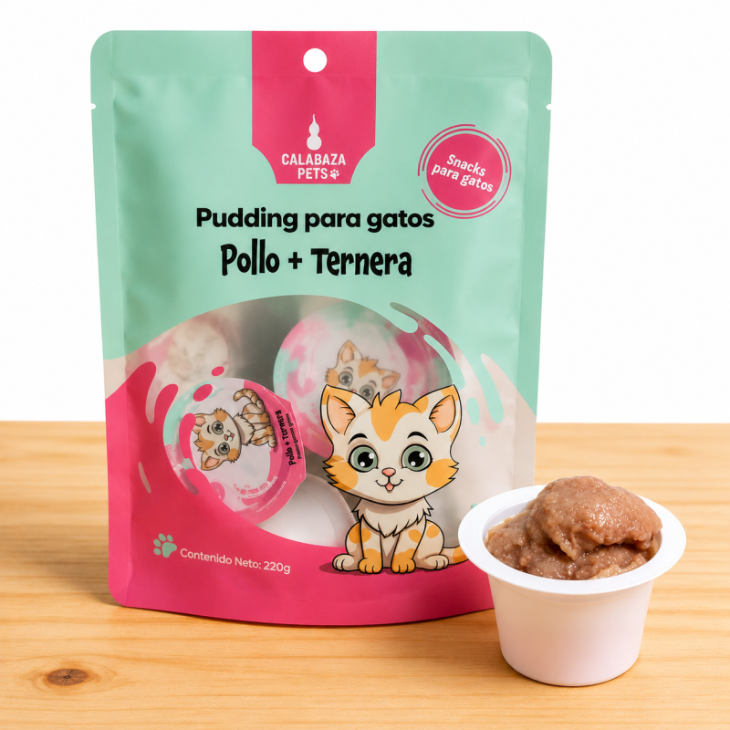 PUDDING PARA GATOS X 220 GR _ SABOR POLLO/TERNERA
