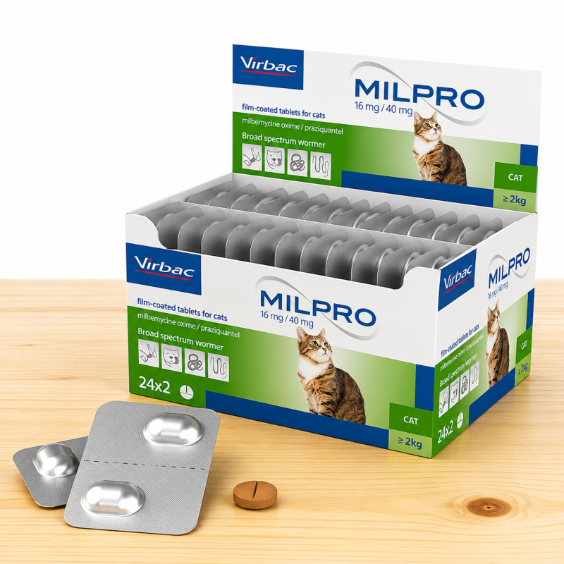 MILPRO GATOS 2 - 12 KG (16 MG / 40 MG) X UND