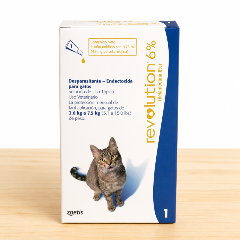 REVOLUTION 6% 2.6 - 7.5 KG X 0.75 ML / AZUL